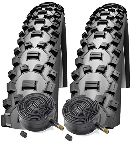 Schwalbe Nobby Nic 26 x 2.25 Mountain Bike Performance Tyres Schrader Inner Tubes (Pair)