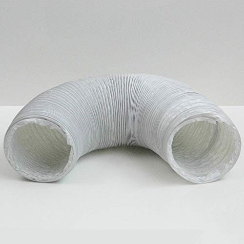 ACEL White Flexible Ducting 4 100mm Diameter by 6m Long Extractor Fan Hose Tube