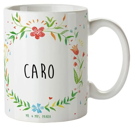 Mr. & Mrs. Panda Tasse Caro - Geschenk, Kaffeetassen, Teebecher, Teetasse, Kaffeebecher, Kaffeetasse
