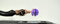 Merlin's Realm - Baguette magique en chêne avec boule de cristal améthyste - 24,8 cm x 9,5 mm - 1 pièce - 1 ensemble - 1 paquet