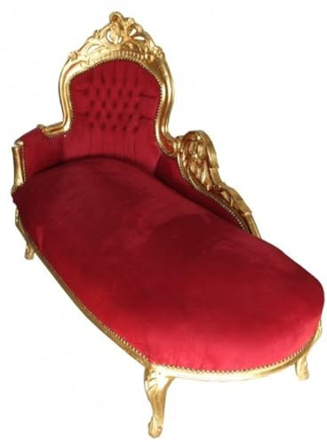 Casa Padrino Barock Chaiselongue King Bordeaux/Gold