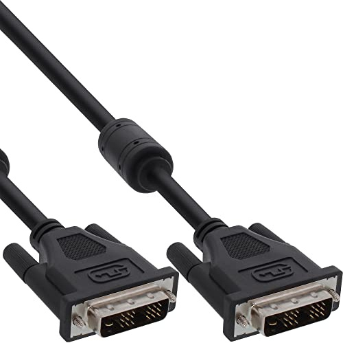 InLine 17767 DVI-D Kabel, digital 18+1 Stecker / Stecker, Single Link, 2 Ferrite, 10m
