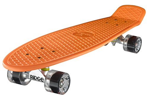 Ridge PB-27-Orange-Clear Skateboard, Orange/Clear, 69 cm