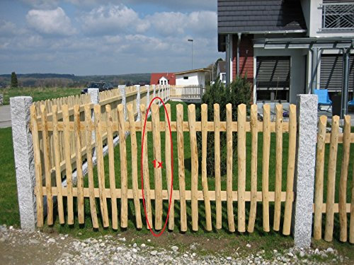 5 Stück, Zaunlatte französische Kastanie Typ C, 27x60 mm, 120 cm von Gartenwelt Riegelsberger