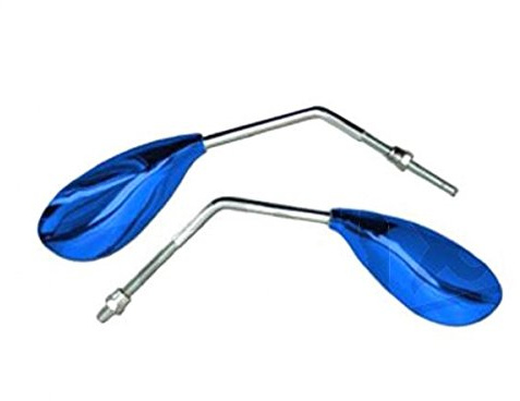 Universal Spiegel Satz Set links rechts Blau M8 - Motorrad Roller Aprilia Piaggio Peugeot