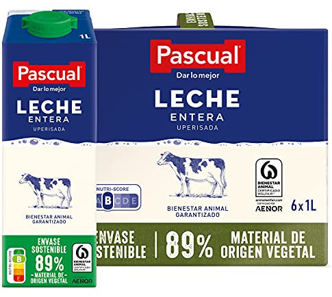 Pascual- Leche Pascual Clásica Entera. Formato 6x 1 L