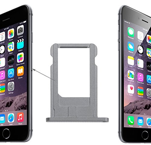 wortek SIM Karten Halter für iPhone 6 Karten Adapter Slot Space Grau