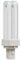 Crompton Lamps CFL PLC 10W G24d-1 Double Turn D-Type 4000K Cool White Frosted 600lm 2-Pin Energy Saving Push Fit Compact Fluorescent Opal Light Bulb