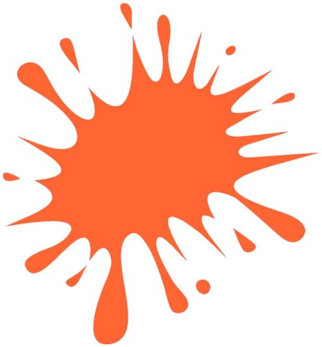 Samunshi® Farbkleckse Aufkleber Klecks Sticker 9,3 x 10cm orange