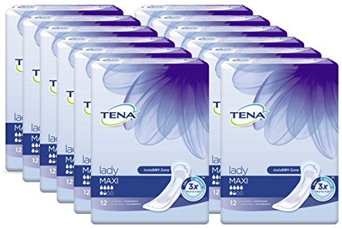 Tena Lady Maxi Lot de 144 serviettes hygiéniques