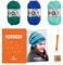 myboshi Häkelset Mütze Akorimo, inkl. No.1 Wolle, Häkelnadel, Anleitung, original Label, Häkelpaket, 30% Merinowolle Blau mit Häkelnadel