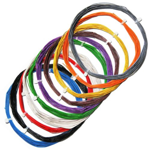 world-trading-net - 100m Litze flexibel - SET 10 Farben 0,5mm/0,04mm²