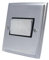 Fan Isolator 3 Pole Switch - Satin Matt Chrome Victorian - Black Insert Metal Rocker Switch