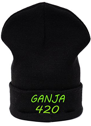 morefaz Beanie Mütze Herren Damen Canabis GANJA 420 I love WEED MUSTACHE MEOW Bad Hair Day 1994 Swag Diamond HAT HATS