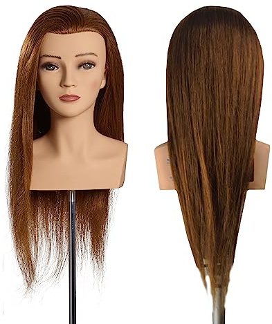 Frisierkopf Malin -L'IMAGE - mit 50cm Echthaar, mit Wimpern