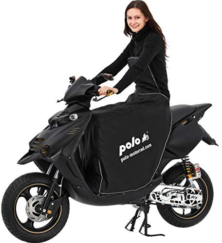 Protections universelles pour Les Jambes et Les intempéries en Scooter Polo - Protège Contre Le Vent, la Pluie et Le Froid, Polo Housse Moto Bâche Moto Garage Scooter Universelle Protection Jambes