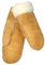 SAWA Kinder Handschuhe aus Lammfell beige 100% gewachsenes Lammfell Fäustlinge für Kinder