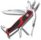 Victorinox Ranger Grip 74 Couteau de Poche Suisse, Multitool, 14 Fonctions, Lame Fixe, Tire Bouchon, Rouge/Noir