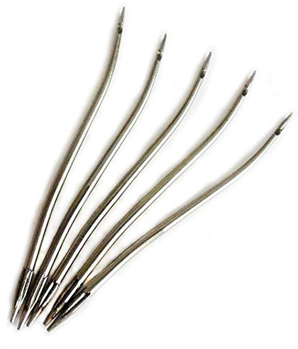 HAND Professional Shoe, Leather, Canvas, Tent, Awning,Sails Repairing Needles 8cm - Pack of 5 (Curved)