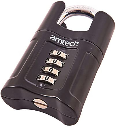 Amtech T1147 50mm 4 Digit Combination Padlock Black