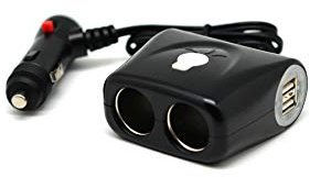 Cliff Top Kfz-Ladegerät 12-24 V Mehrfach-Steckdose (2 USB-Ports + 2 Zigarettenanzünder-Buchsen), erweiterte Reichweite