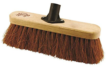Elliott 29cm Natural Coconut Fibre FSC Certified Broom Head Replacement with Stiff Bristles – Heavy Duty, Ideal for Indoor Use, Homes, Kitchens and Spring Cleaning, Brown