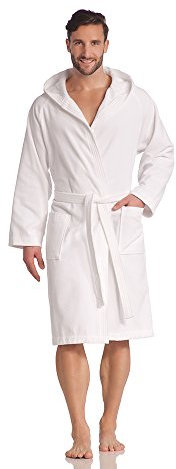 Vossen Damen & Herren Bademantel Texas weiß M