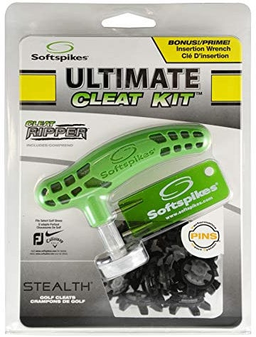 PrideSports SOFTSPIKES Stealth Ultimate Cleat, 20 Count Picos de Golf, Kit de Tacos definitivo, Gris/Negro, (Pins)