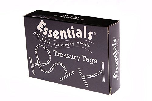 Whitecroft Essentials Value 25mm Plastic Treasury Tag (Box of 100)