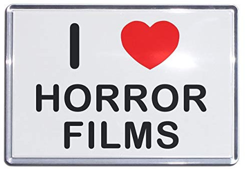 I Love Horror Films - Large Plastic Fridge Magnet