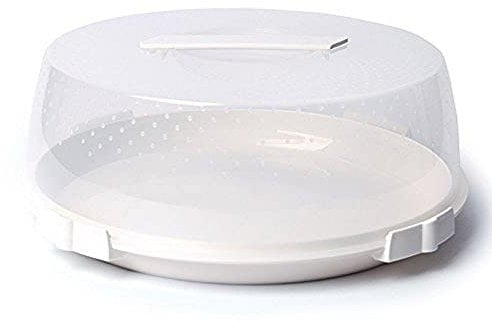 Excelsa Kunststoffbox für Transport von Torten, 32 cm weiß