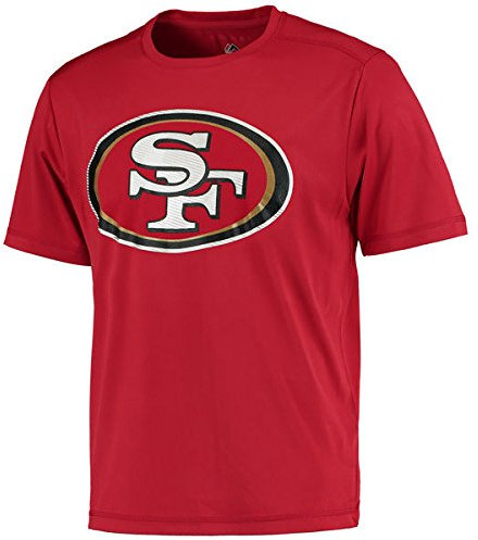 Majestic NFL Football T-Shirt San Francisco 49ers Logo Tech Cool Base (L)