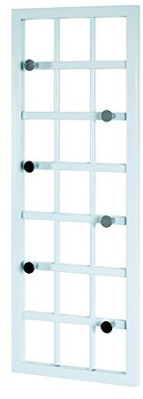 HAKU Möbel Wandgarderobe Chrom, weiß, Metall - Maße: B 60 cm x H 22 cm x T 4 cm, Style: Modern