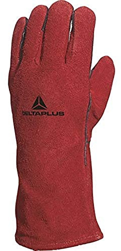 Delta Plus Leather Gloves – Glove Soldier/R Split Cow Anti-Heat Cotton Red 10