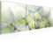 Runa Art Bilder Pusteblume 3 Teilig Bild auf Vlies Leinwand Deko Wohnzimmer Schlafzimmer 90 x 30 cm Natur Grün 206134a