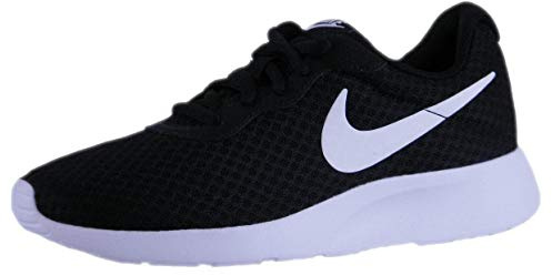 Nike Womens Tanjun Running Sneaker Black/White 7.5