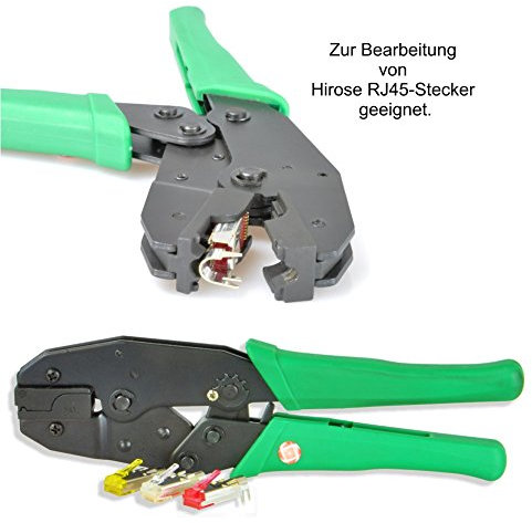 AIXONTEC Crimpzange - Premium Qualität - professionelle Crimpwerkzeug für Modularstecker - Handkrimpzange geeignet für Hirose TM 21 | Hirose TM 31 | Hirose TM11