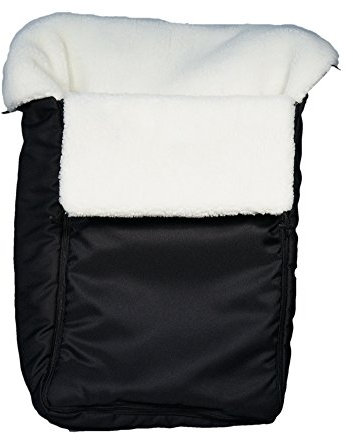 EICHHORN Kinderwagen Winterfußsack mit Teddyfutter und Gurtschlitzen, schwarz