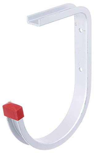 Alberts 856861 Deckenhaken | wahlweise in verschiedenen Ausführungen | gebogen | Aluminium | Hakentiefe 130 mm | Gesamthöhe 170 mm | 10er Set