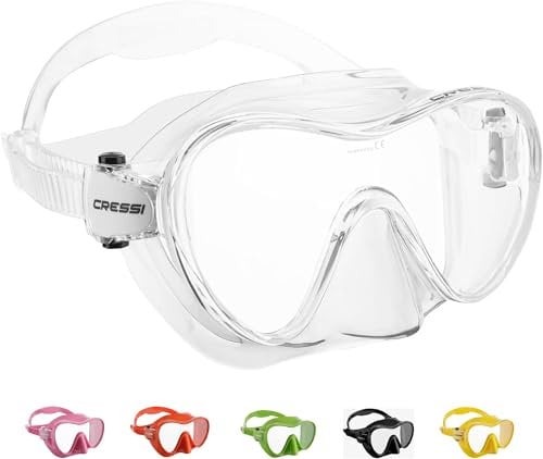 Cressi F1 Maske - Rahmenlose Maske zum Tauchen und Schnorcheln, Transparent, Einheitsgröße, Unisex Erwachsene