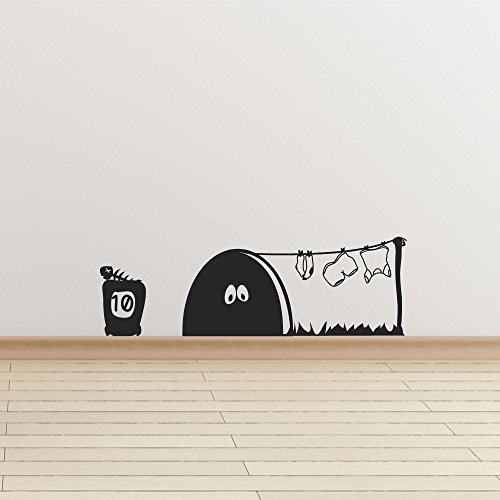 Mouse Mice Hole - washing line - wall decal vinyl stickers by StickerBorough