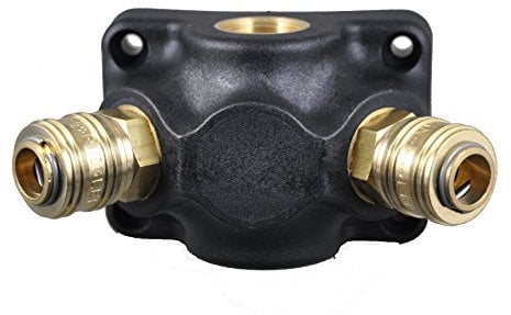 Distributore a muro di aria compressa, a due uscite G 1/2 con innesti
