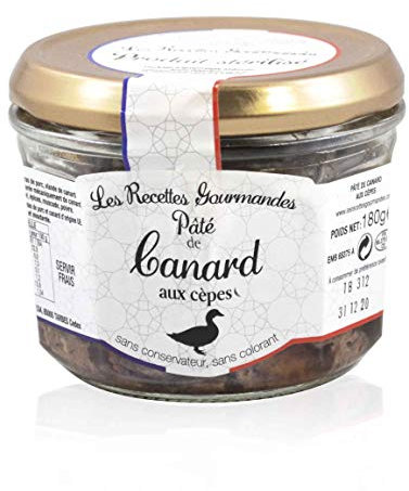 Terrine de Canard aux Cepes, Ententerrine mit Steinpilzen, französische Terrine, Entenpastete 180g