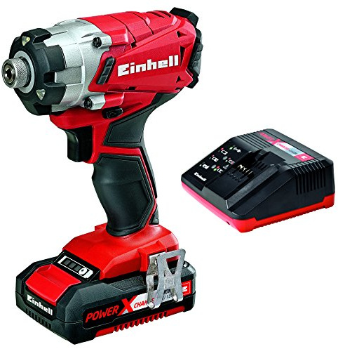 Einhell 4510020 Te-Ci 18 Li Kit Avvitatore a Impulsi a Batteria, Power X-Change (Ioni di Litio, 140 Nm, 3 Luci LED, Valigetta), 18V, Con Batteria Da 1.5Ah e Caricabatteria