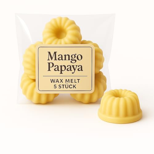 Duftkerze Duftmelt Mango Papaya | 5er Set - Duftwachs Duftmelt