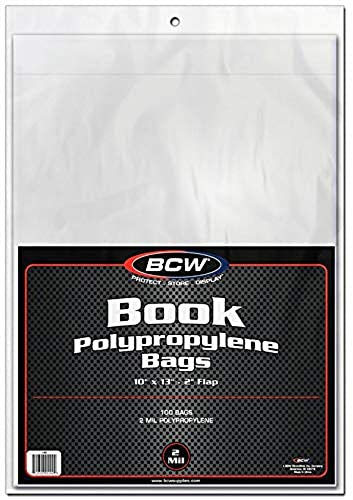 BCW Book Bag 10 x 13 with 2 1/2 Flap (100 Bag(s) per Pack) - Magazine Collecting Supplies