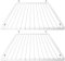 Spares2go Plastic Coated Shelf Rack for Hoover Fridge Freezers (White, Pack of 2)