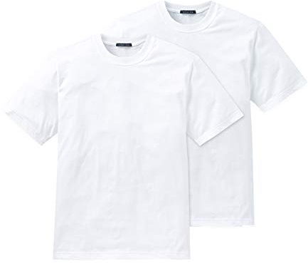 Schiesser Herren 2er Pack American T-Shirt Rundhals Single Jersey - Weiß: Größe: