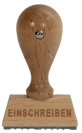 Bütic Business Holzstempel/Büro Stempel HS4010 mit Beschriftung oder Wunschtext, Stempeltext:EINSCHREIBEN