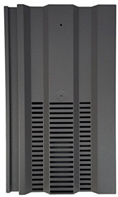 Roof Tile Vent for Marley Ludlow Plus/Redland 49 / Sandtoft Standard Pattern with Flexi Pipe Adaptor (Grey - Smooth)